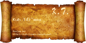 Kuh Tímea névjegykártya